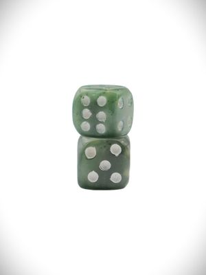 Moko Pounamu Genuine New Zealand Kawakawa Pounamu 10mm Dice set