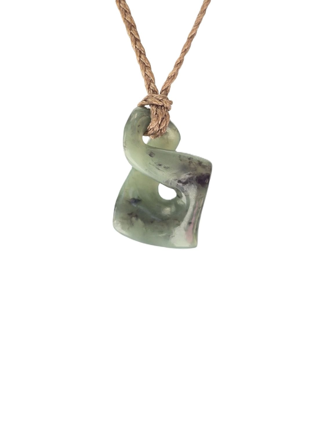 Moko Pounamu Single Pikorua (Twist) NZ Genuine Hapopo Greenstone - Tihi