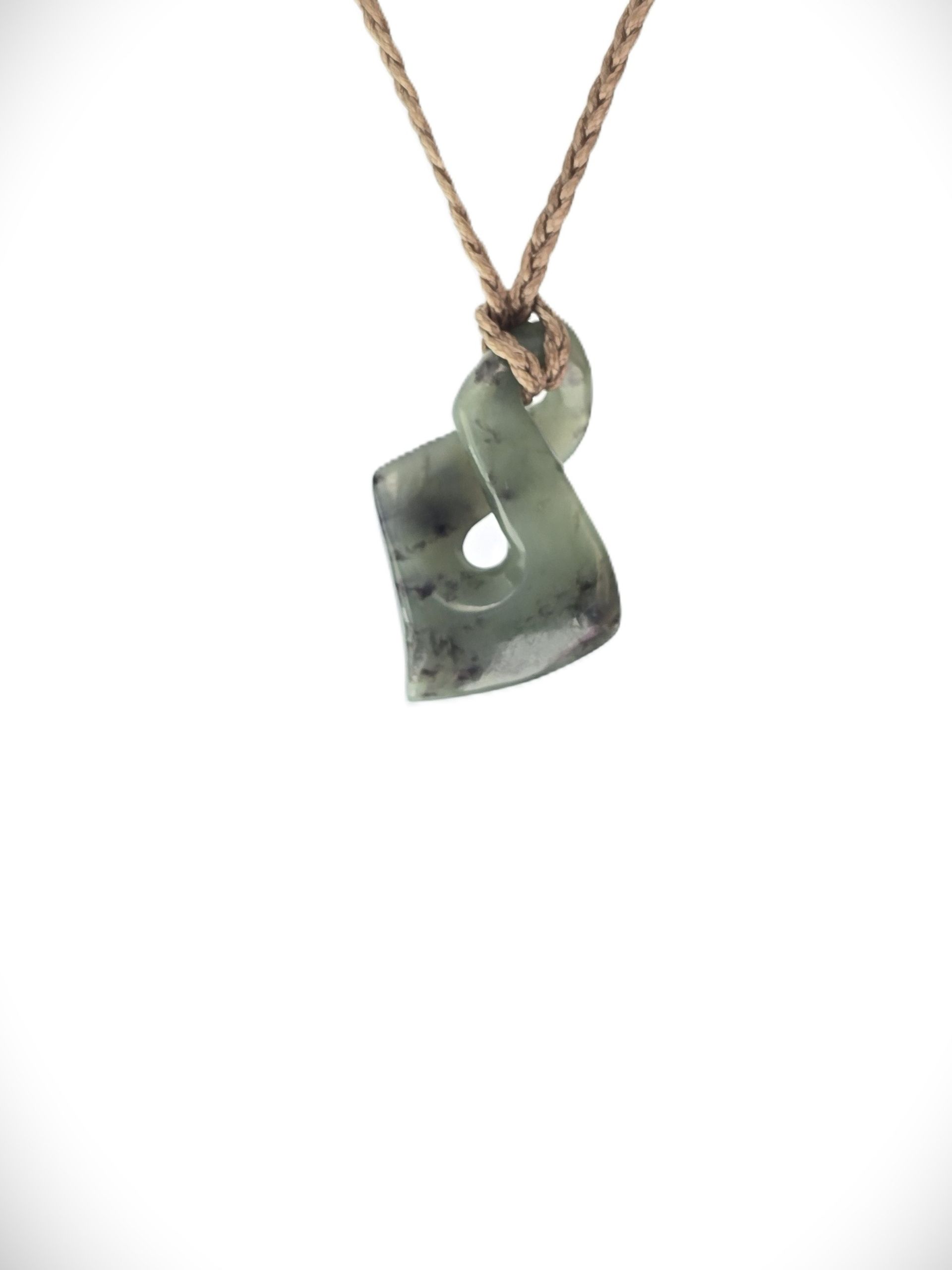 Moko Pounamu Single Pikorua (Twist) NZ Genuine Hapopo Greenstone - Tihi