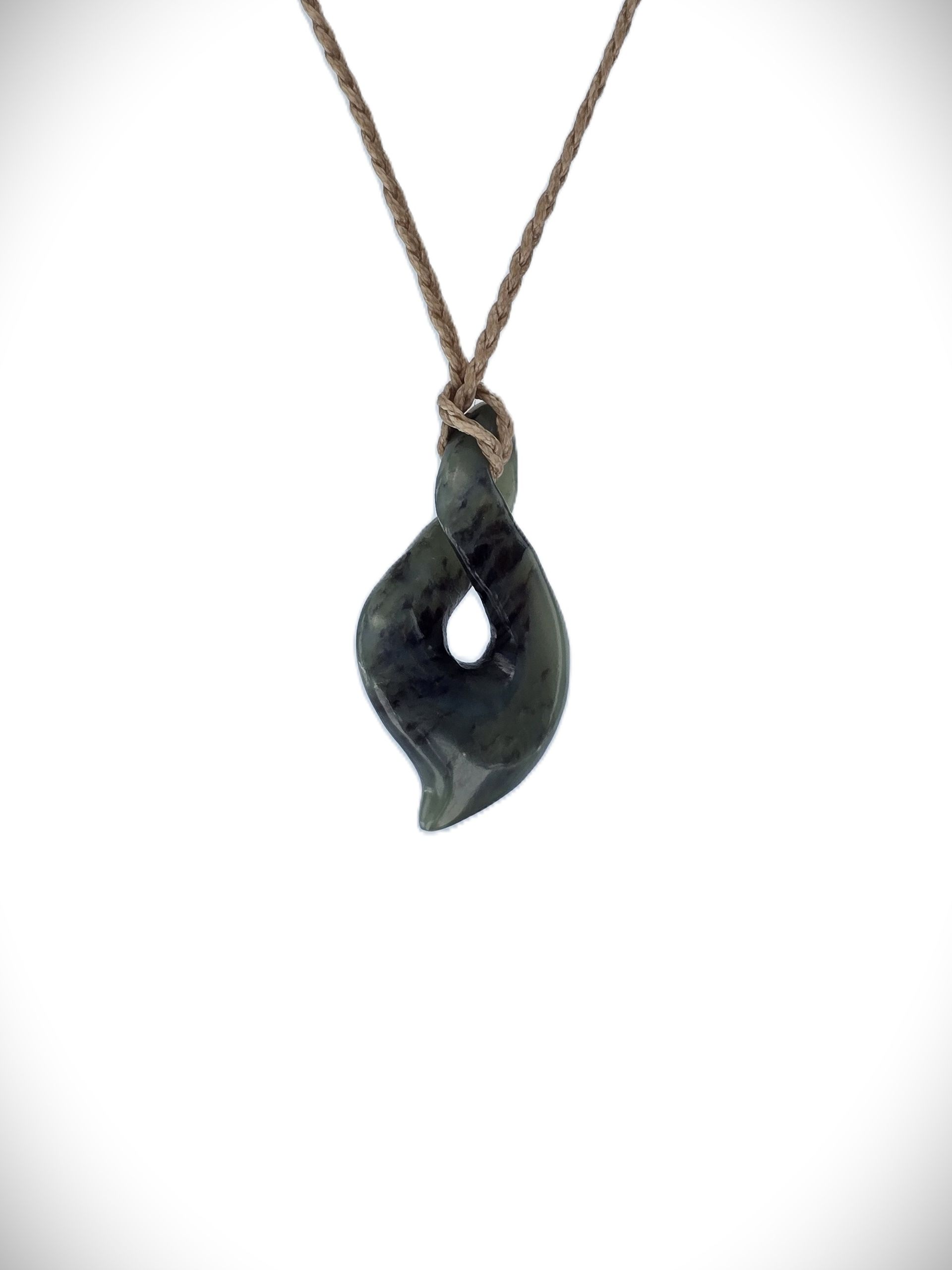 Moko Pounamu Single Pikorua (Twist) NZ Genuine Hapopo Greenstone -Turuturu