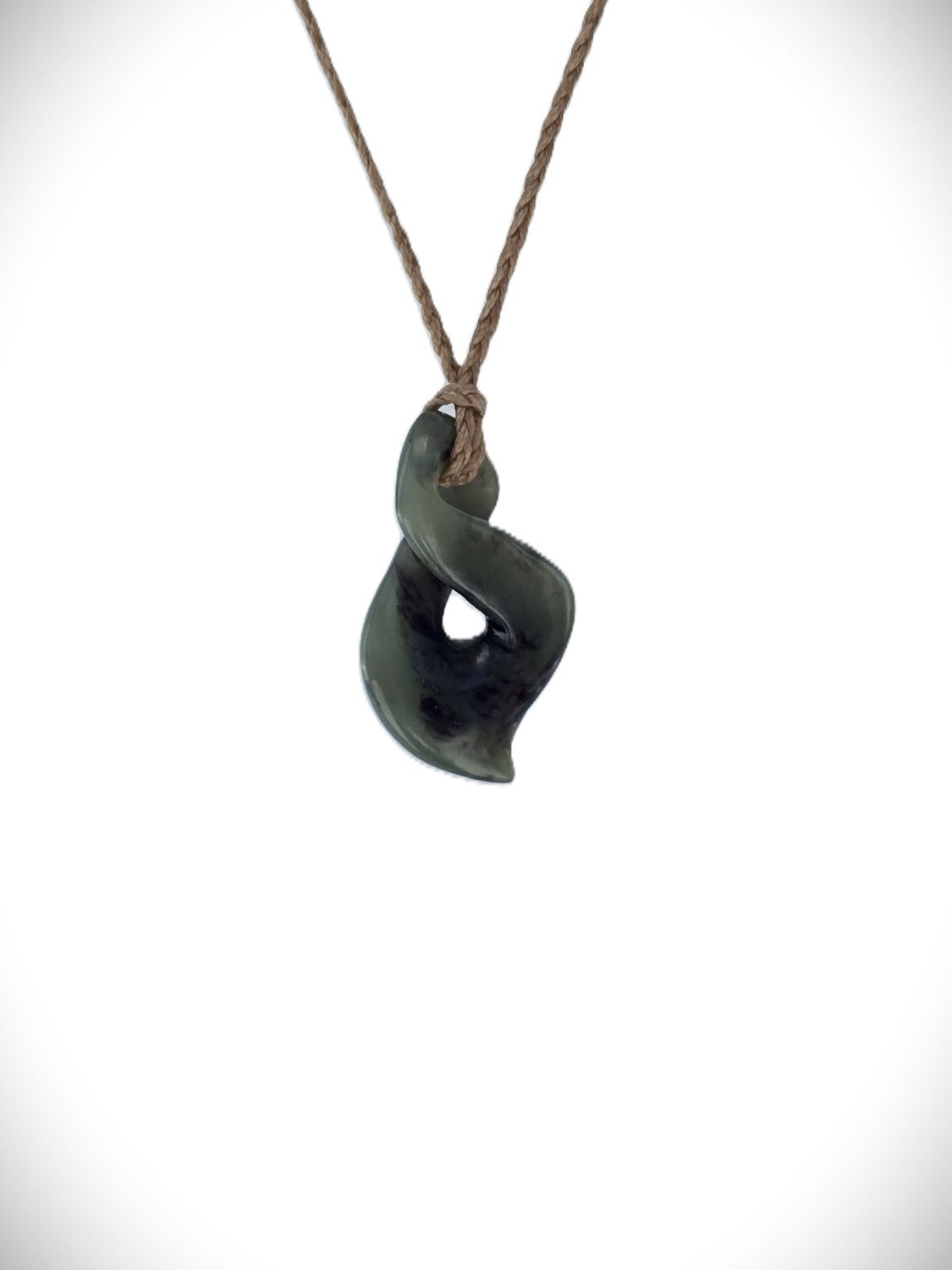 Moko Pounamu Single Pikorua (Twist) NZ Genuine Hapopo Greenstone -Turuturu