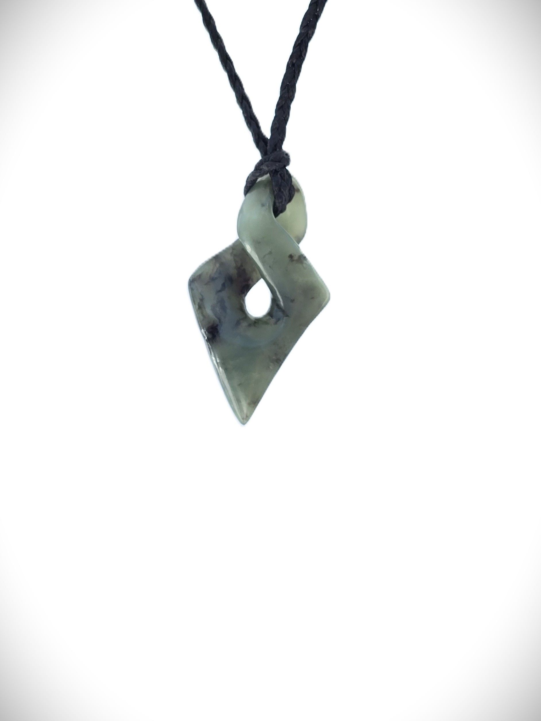 Moko Pounamu Single Pikorua (Twist) NZ Genuine Hapopo Greenstone - Whitiora