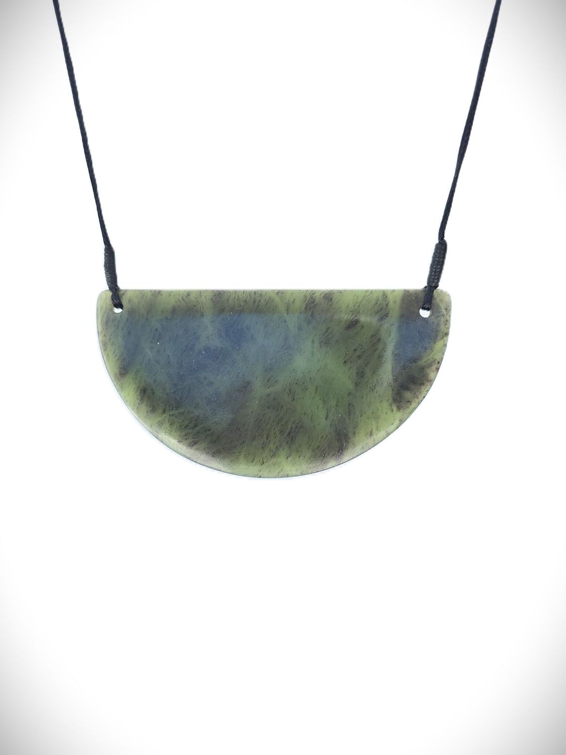 Moko Pounamu Kouma (Breastplate) NZ Genuine Hapopo Greenstone -Takitimu