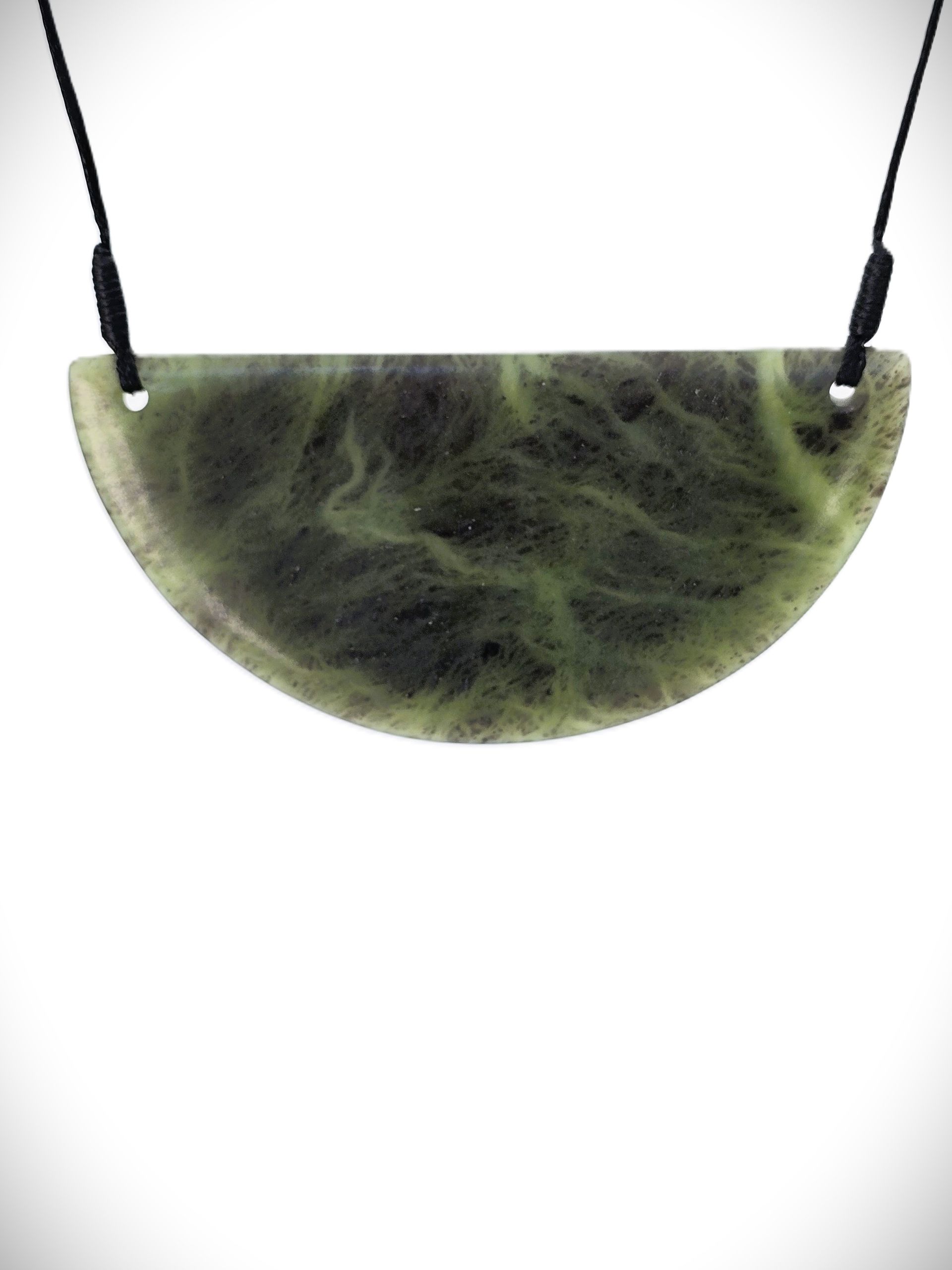 Moko Pounamu Kouma (Breastplate) NZ Genuine Hapopo Greenstone - Ngatoto