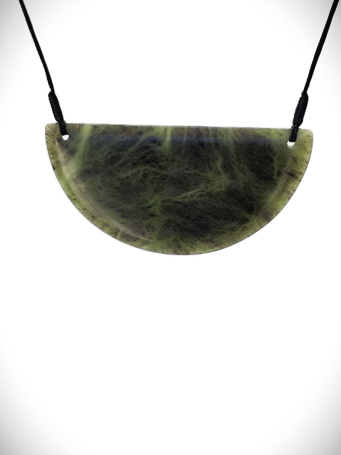 Moko Pounamu Kouma (Breastplate) NZ Genuine Hapopo Greenstone - Ngatoto