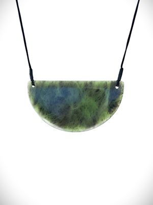 Moko Pounamu Kouma (Breastplate) NZ Genuine Hapopo Greenstone - Ngatoto