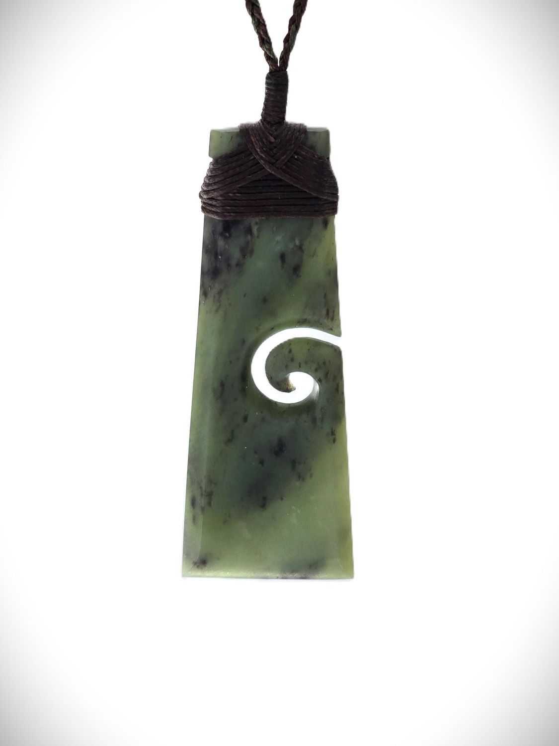 Moko Pounamu Toki - Koru NZ Genuine Hapopo Greenstone - Weka