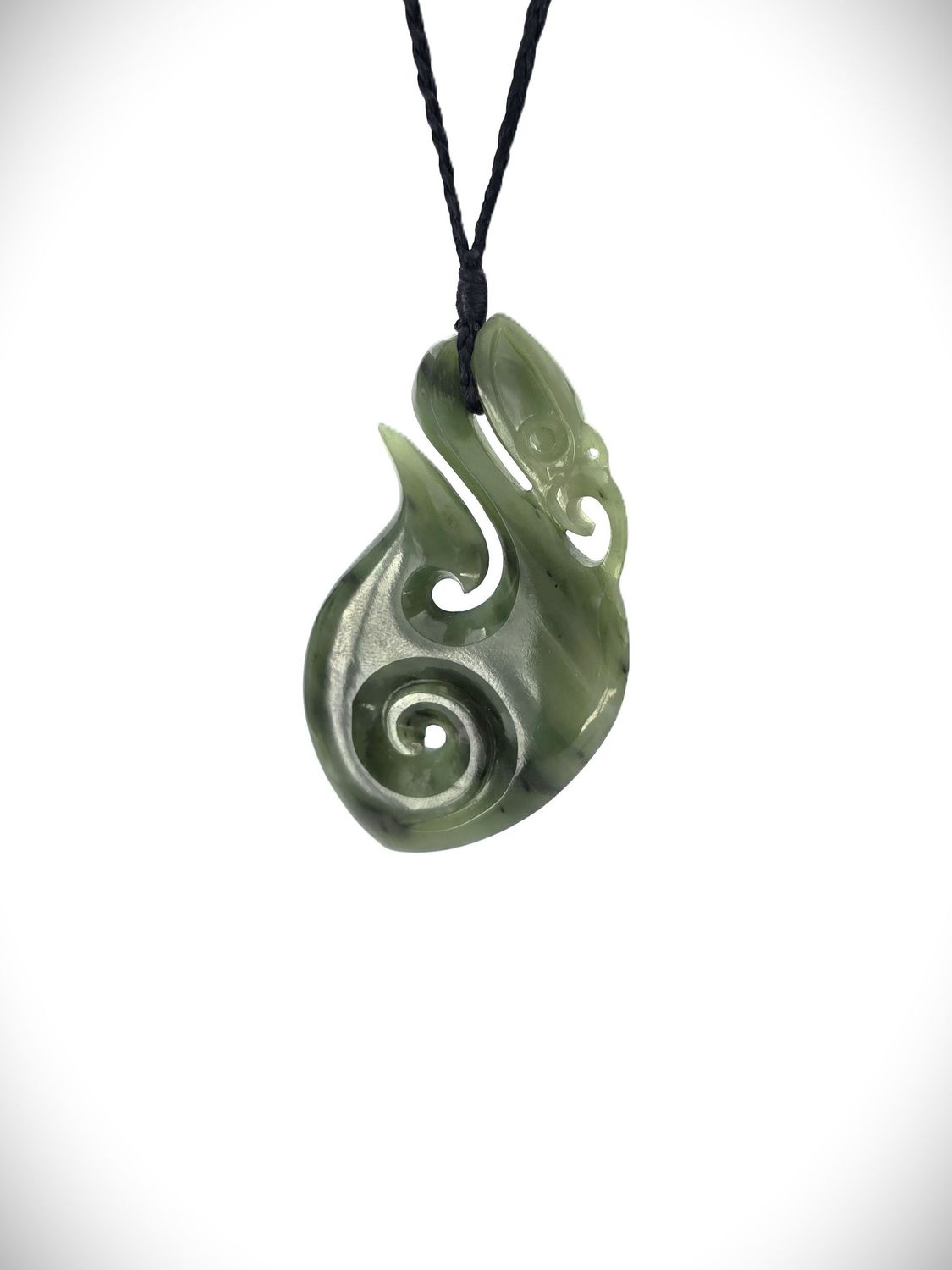 Moko Pounamu Manaia Genuine NZ Hapopo Greenstone - Ngapuhi