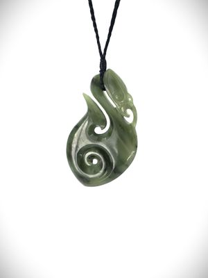 Moko Pounamu Manaia Genuine NZ Hapopo Greenstone - Ngapuhi