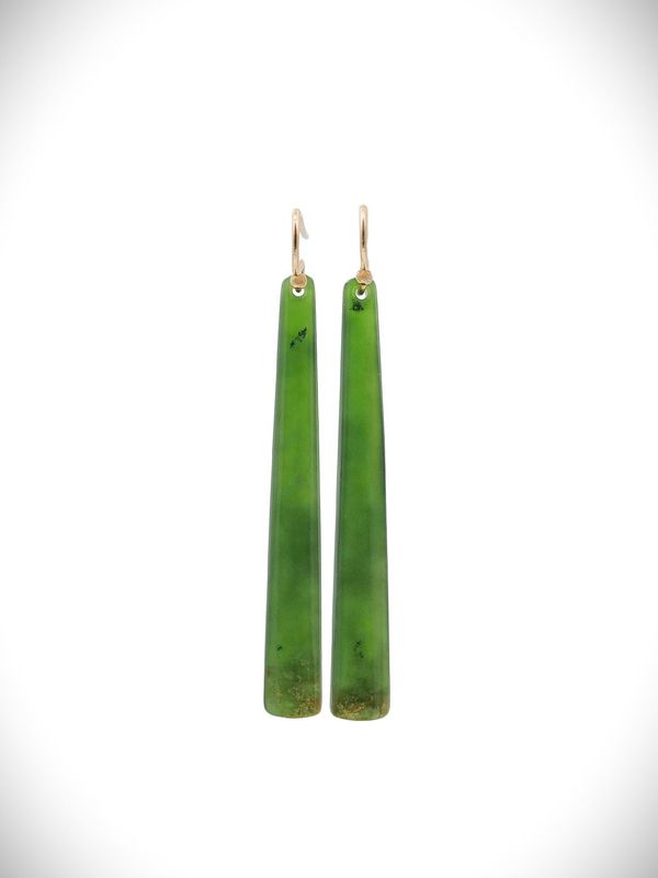 Moko Pounamu NZ Kahurangi Flower Greenstone & 9ct Gold Earrings -  Waharau