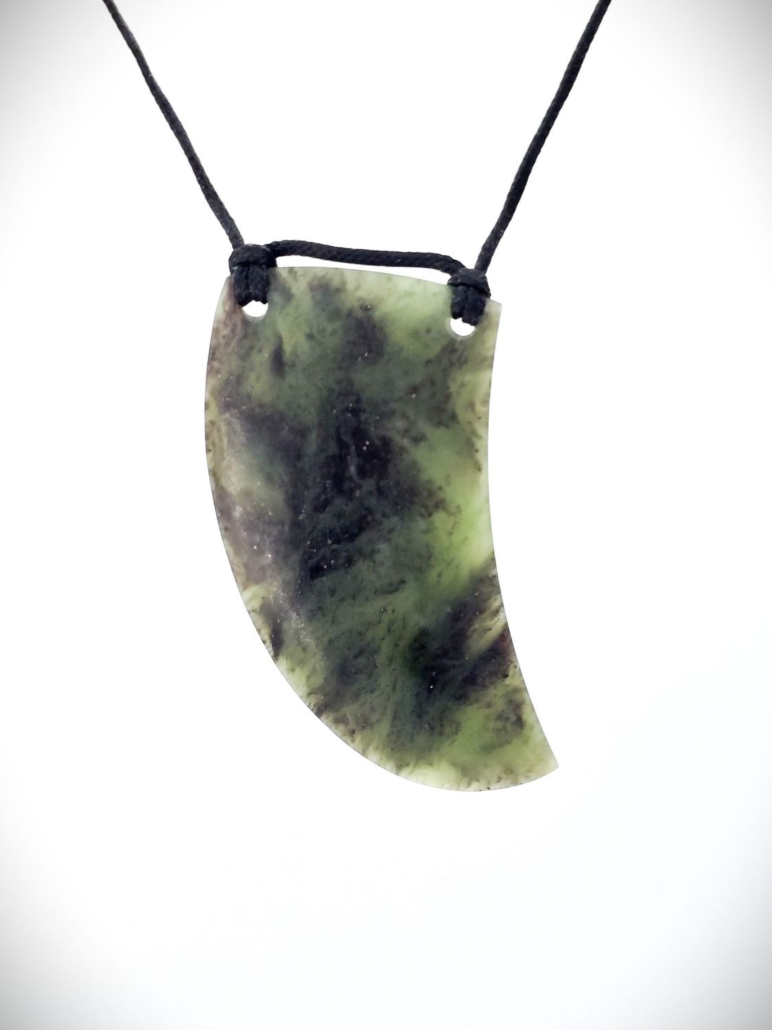 Moko Pounamu Rei Niho NZ Genuine Hapopo Greenstone -Taiaha