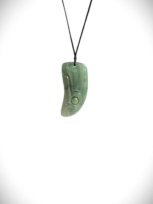 Moko Pounamu Rei Niho NZ Genuine Hapopo Greenstone - Rawhiti