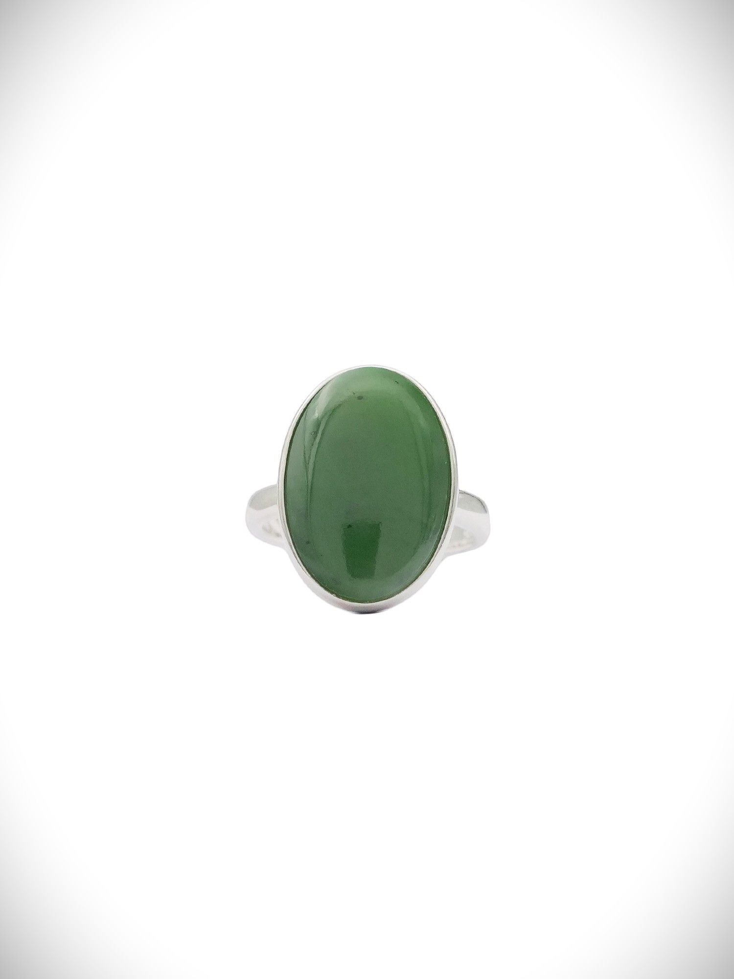 Moko Pounamu Genuine NZ Kahurangi Greenstone & Sterling Silver Ring - OR1