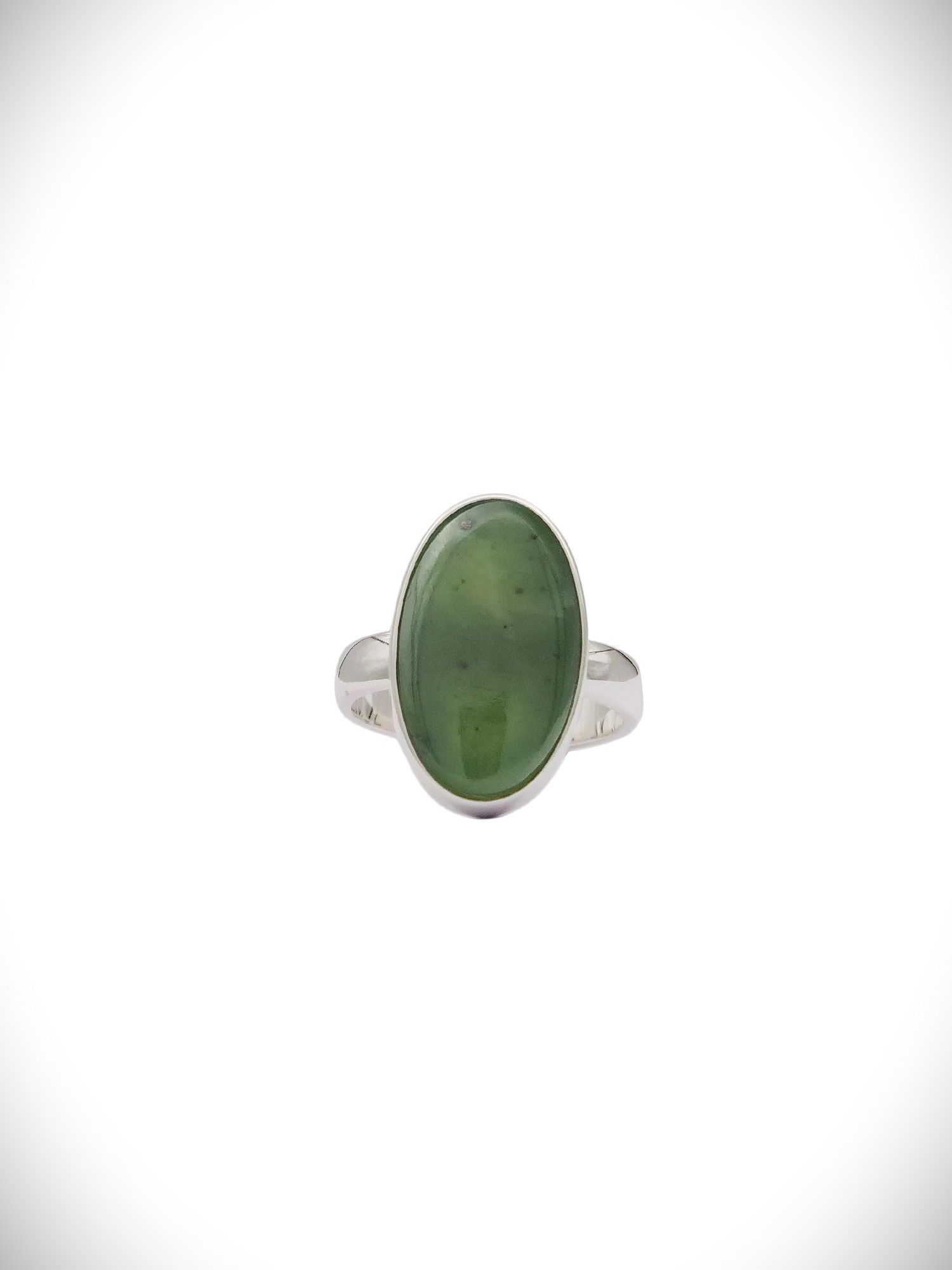 Moko Pounamu Genuine NZ Kahurangi Greenstone & Sterling Silver Ring - OR3