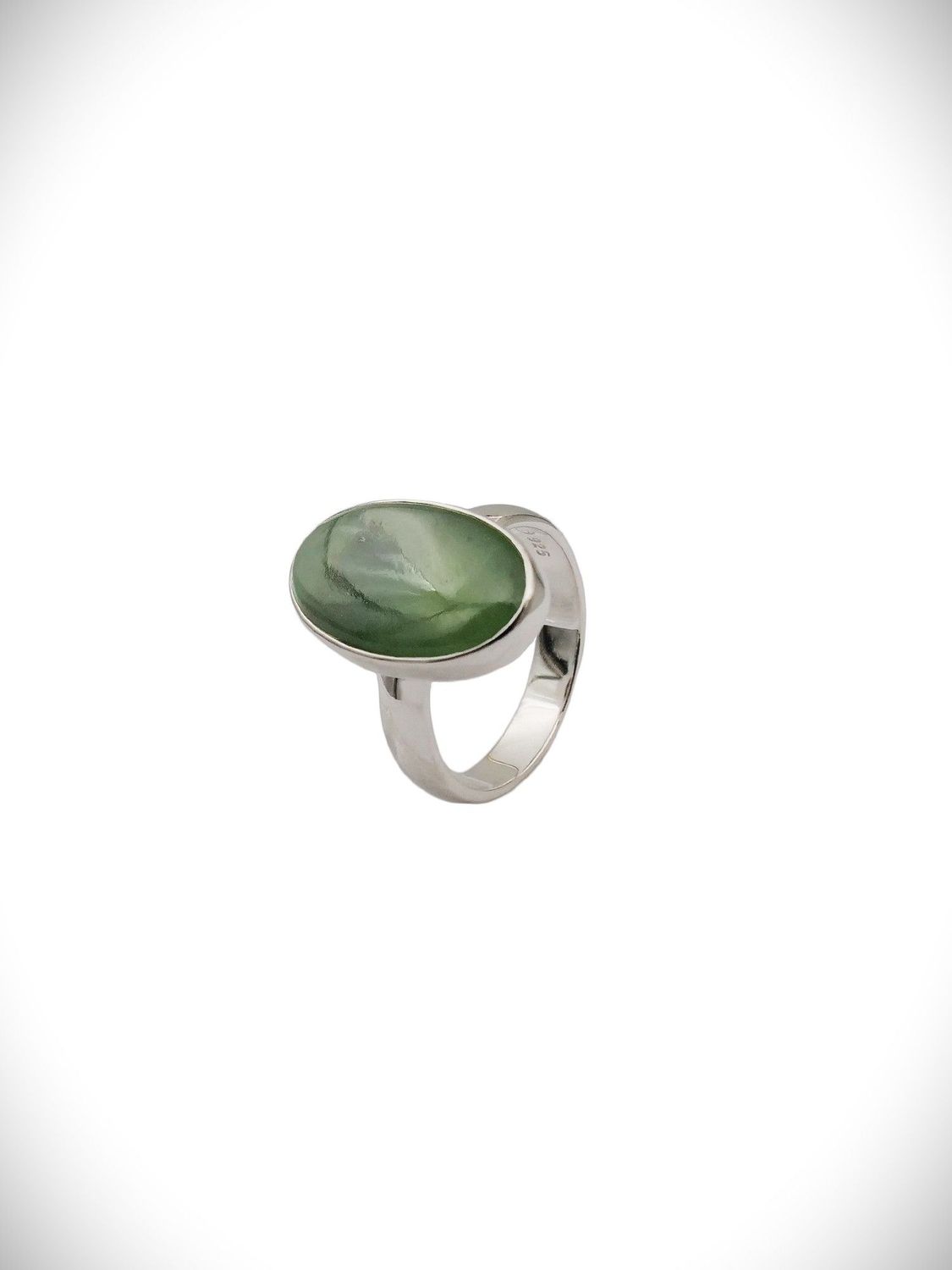 Moko Pounamu Genuine NZ Kahurangi Greenstone & Sterling Silver Ring - OR4 Moko Pounamu Genuine NZ Kahurangi Greenstone & Sterling Silver Ring - OR4