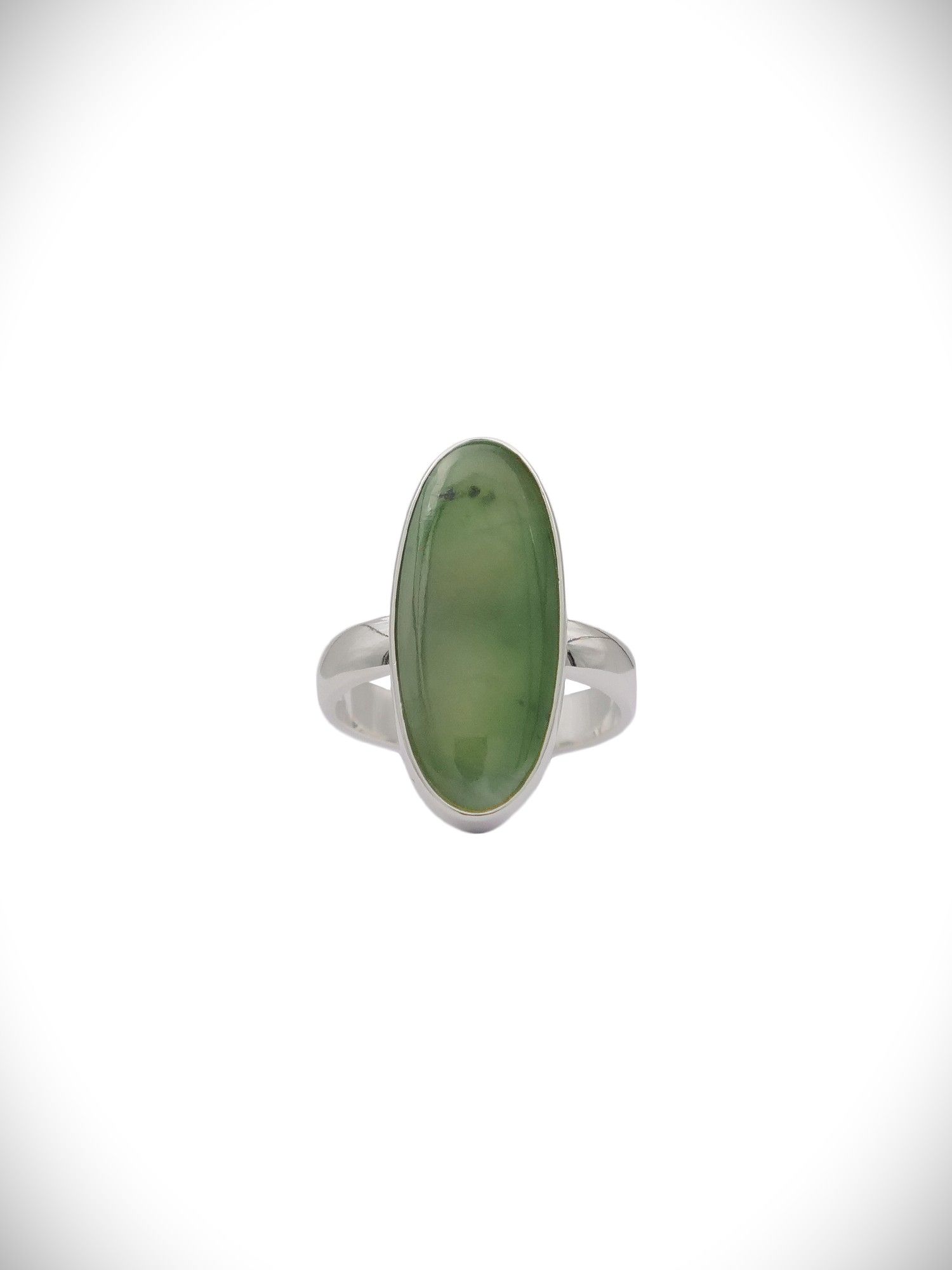 Moko Pounamu Genuine NZ Kahurangi Greenstone & Sterling Silver Ring - OR5