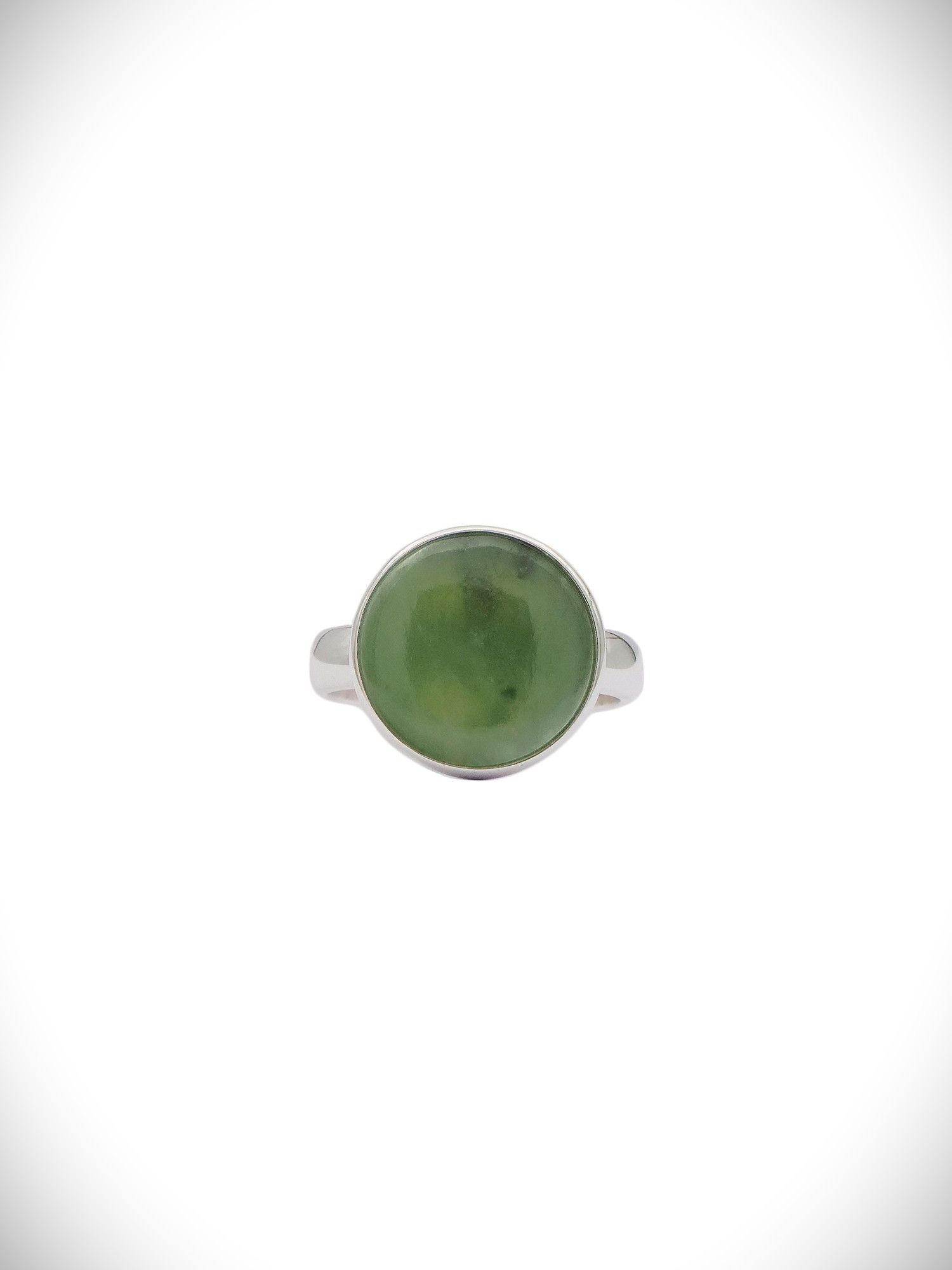 Moko Pounamu Genuine NZ Kahurangi Greenstone & Sterling Silver Ring - CR9