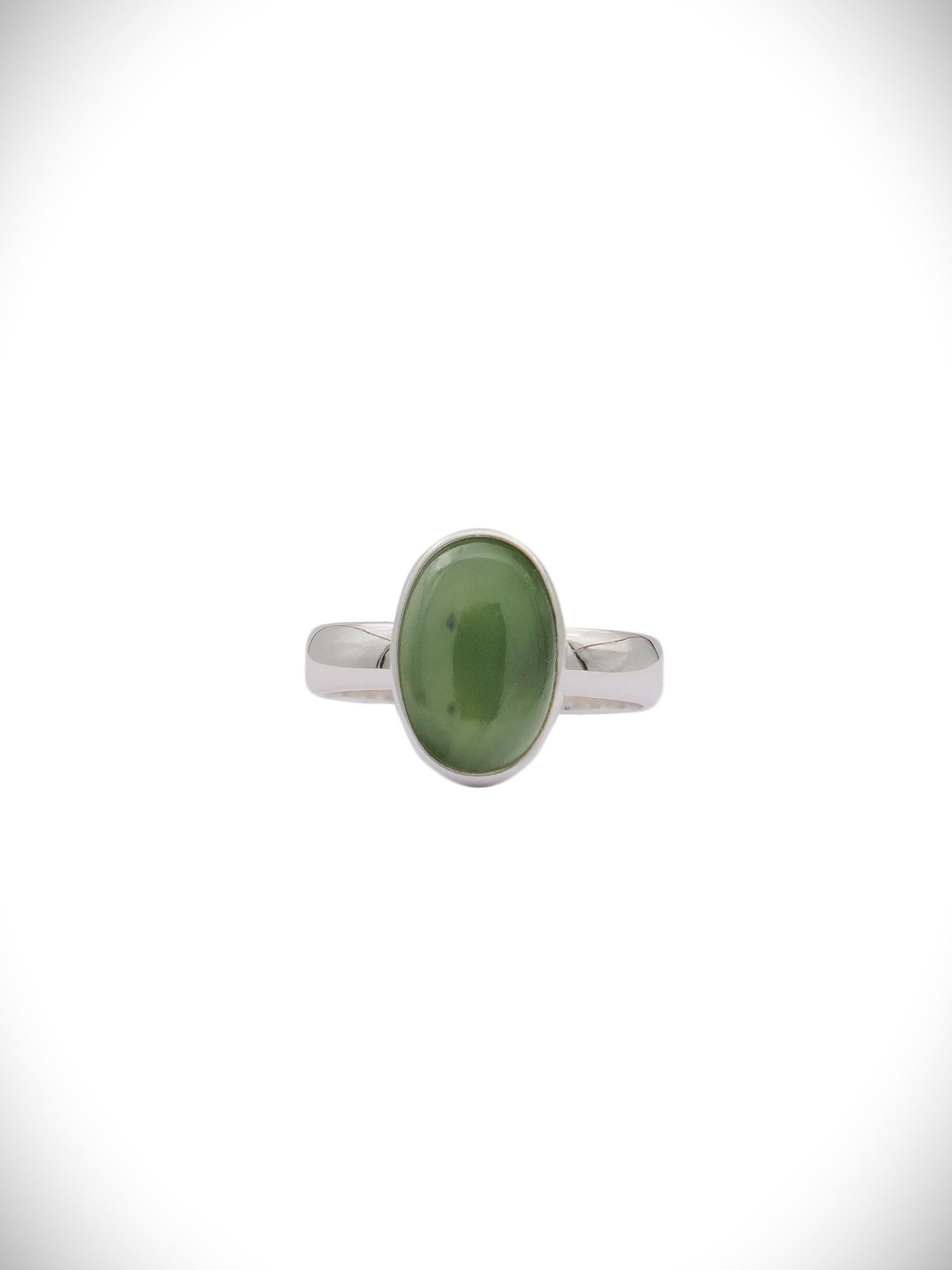 Moko Pounamu Genuine NZ Kahurangi Greenstone & Sterling Silver Ring - OR10