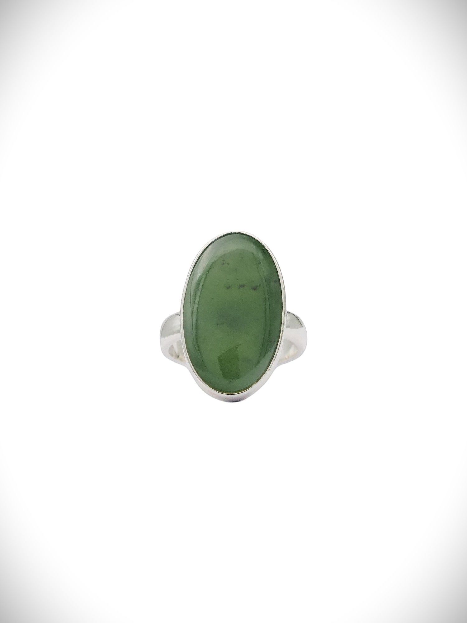 Moko Pounamu Genuine NZ Kahurangi Greenstone & Sterling Silver Ring - OR2