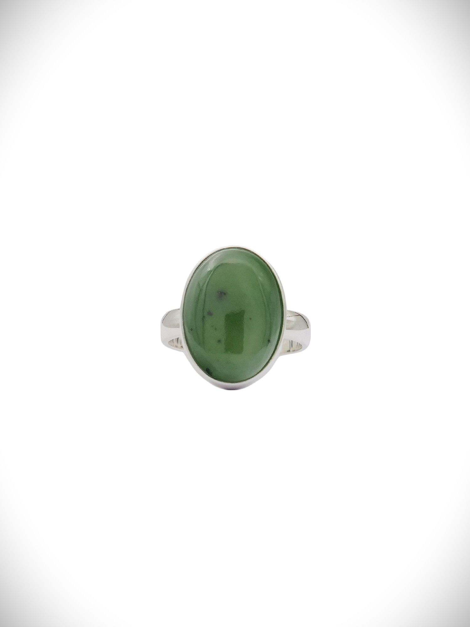 Moko Pounamu Genuine NZ Kahurangi Greenstone & Sterling Silver Ring - OR6