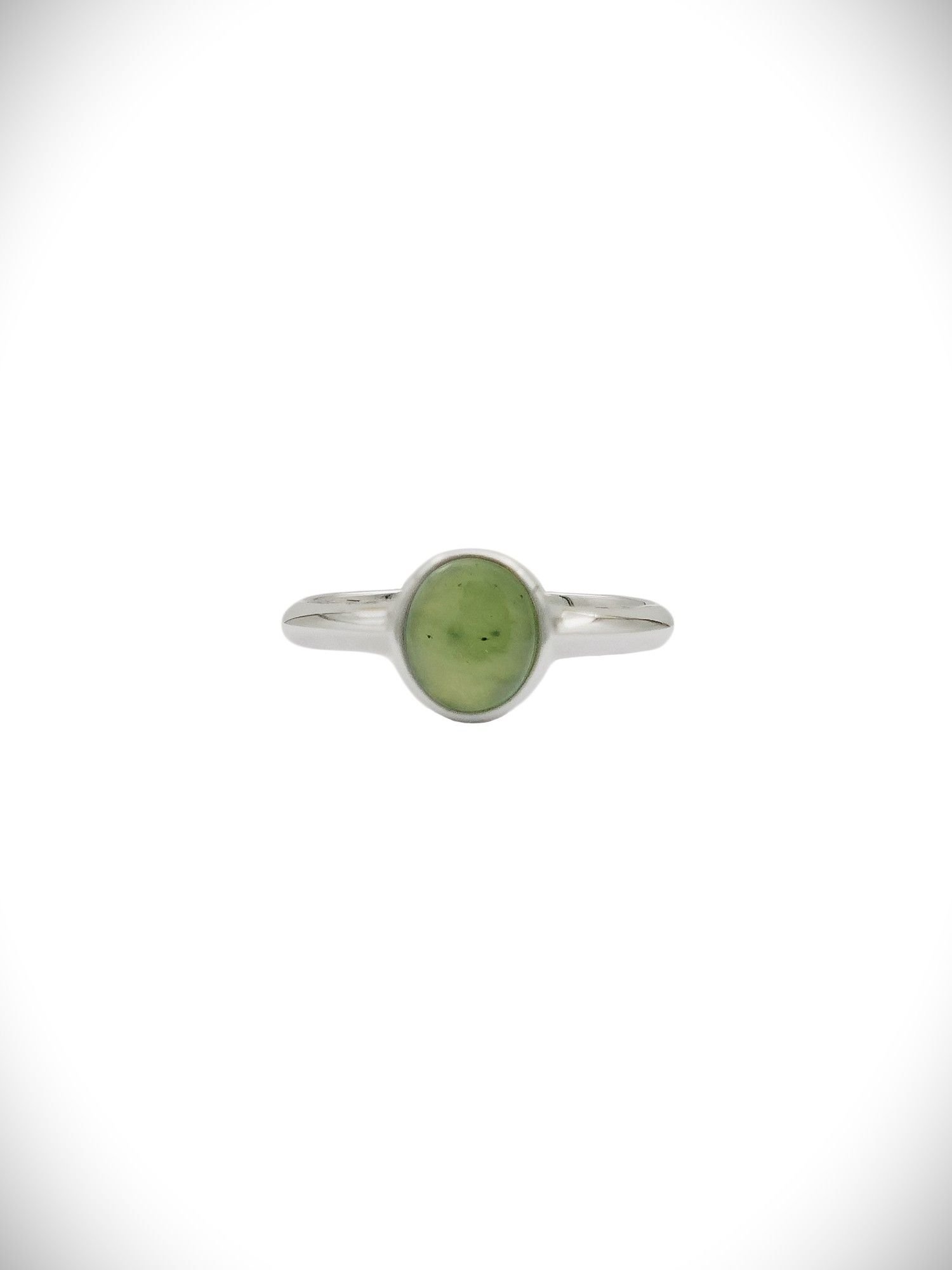 Moko Pounamu Genuine NZ Kahurangi Greenstone & Sterling Silver Ring - OR11