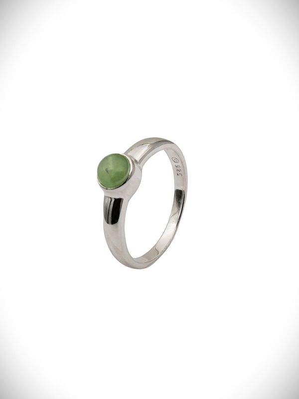 Moko Pounamu Genuine NZ Kahurangi Greenstone & Sterling Silver Ring - CR12