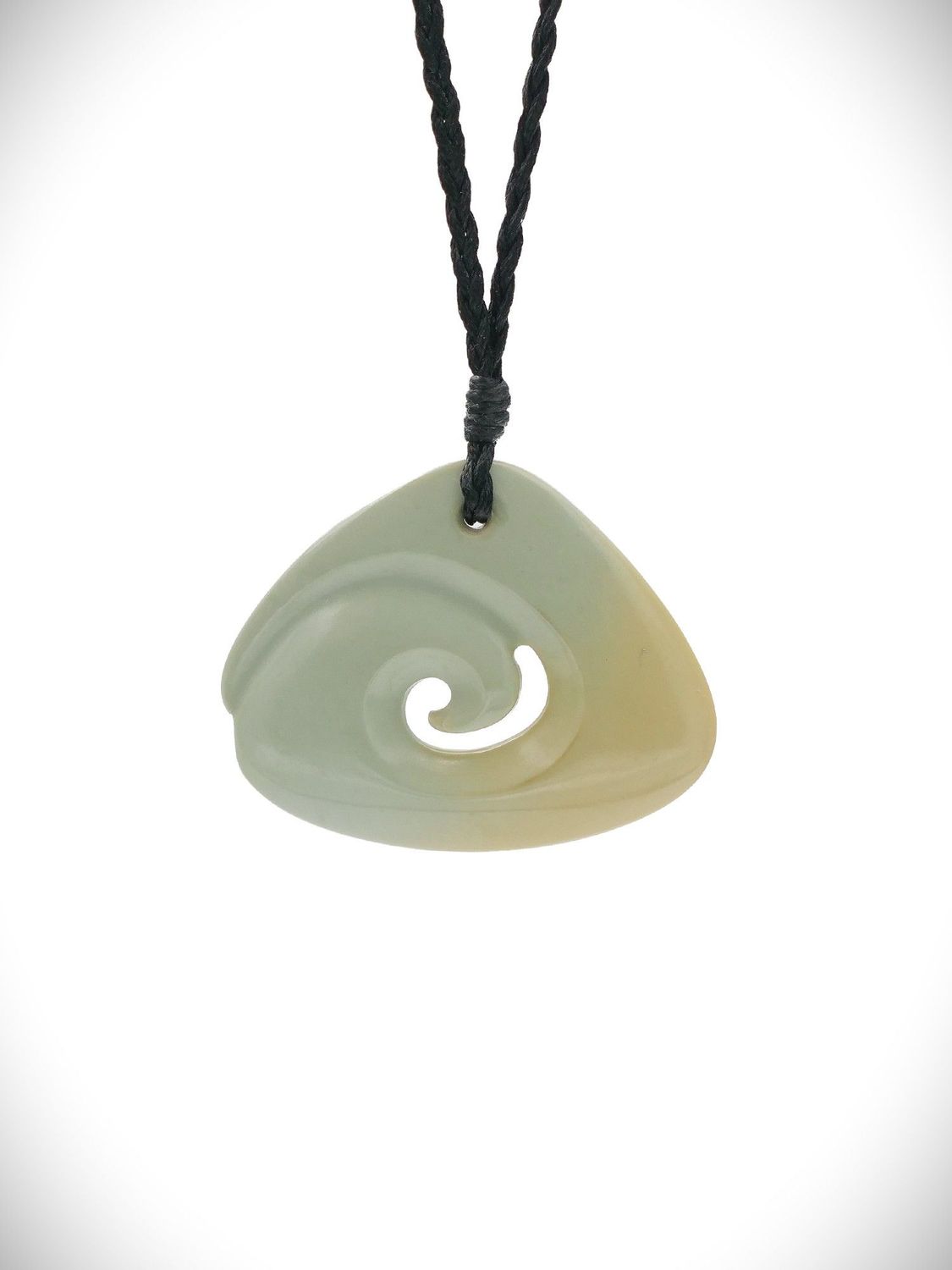 Moko Pounamu Koru NZ Genuine Kokopu Greenstone - Hohepa