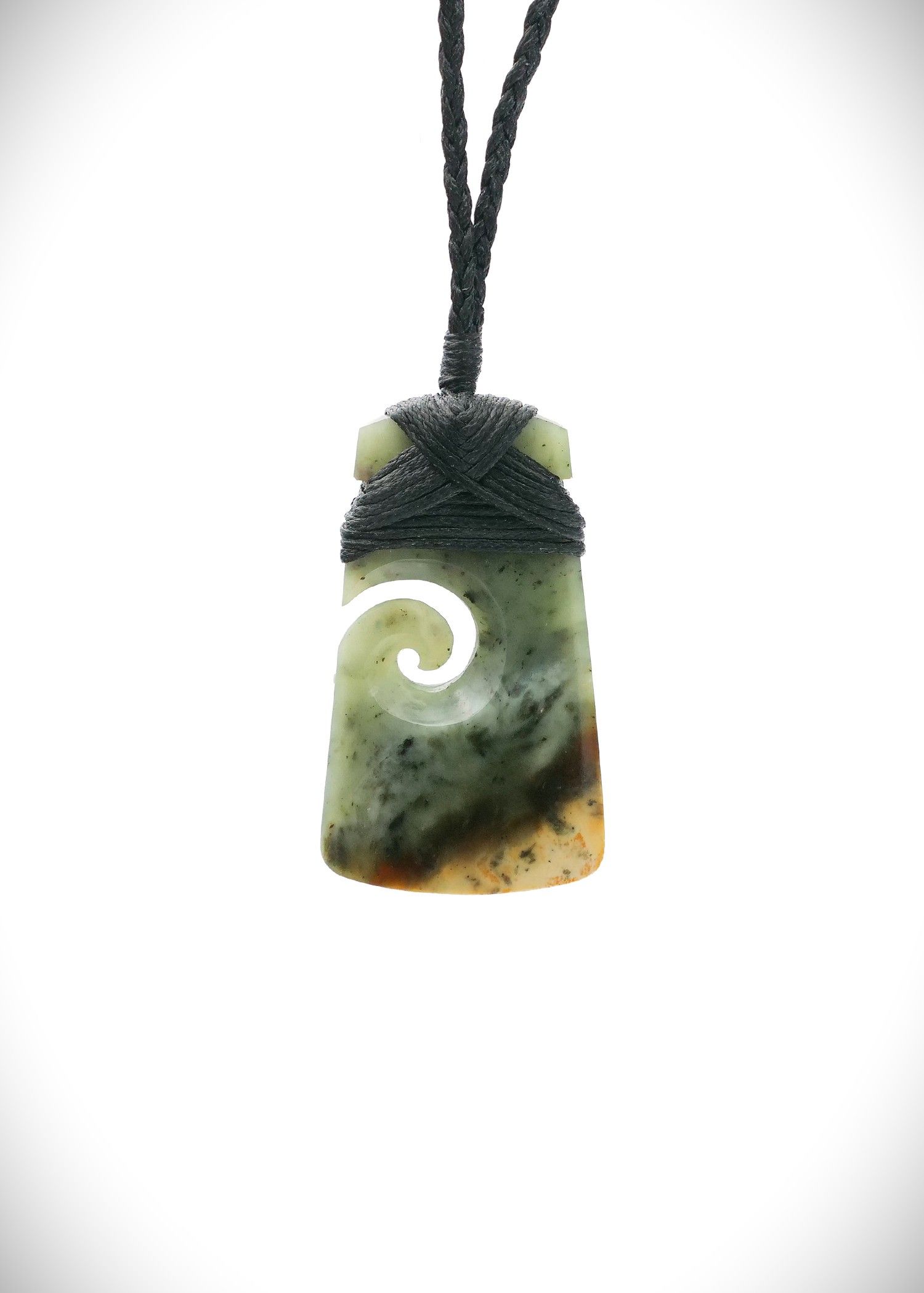 Moko Pounamu Toki Koru NZ Genuine Inanga Greenstone - Hohaia