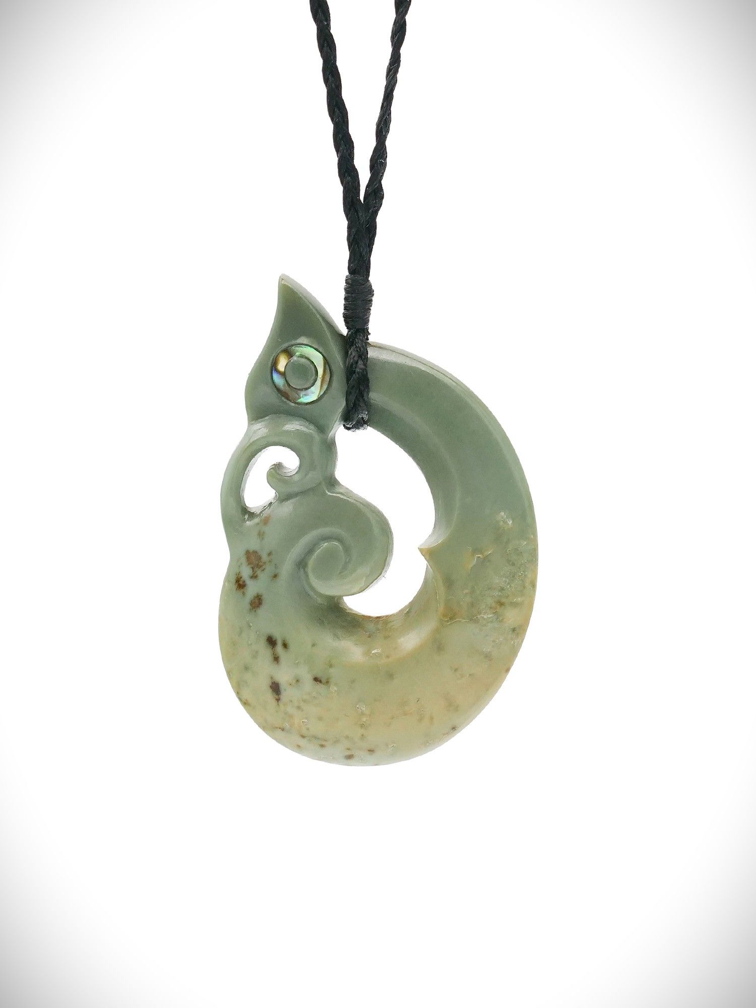 Moko Pounamu Manaia NZ Genuine Kokopu Greenstone - Rangitane