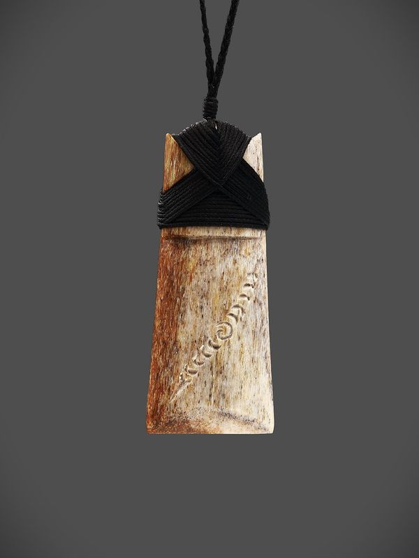 Moko Pounamu Toki Genuine Whale Bone Carving - Manaroa SALE Moko Pounamu Toki Genuine Whale Bone Carving - Manaroa SALE