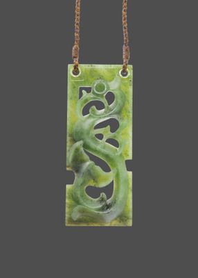 Moko Pounamu Manaia NZ Genuine Totoweka Greenstone - Toa