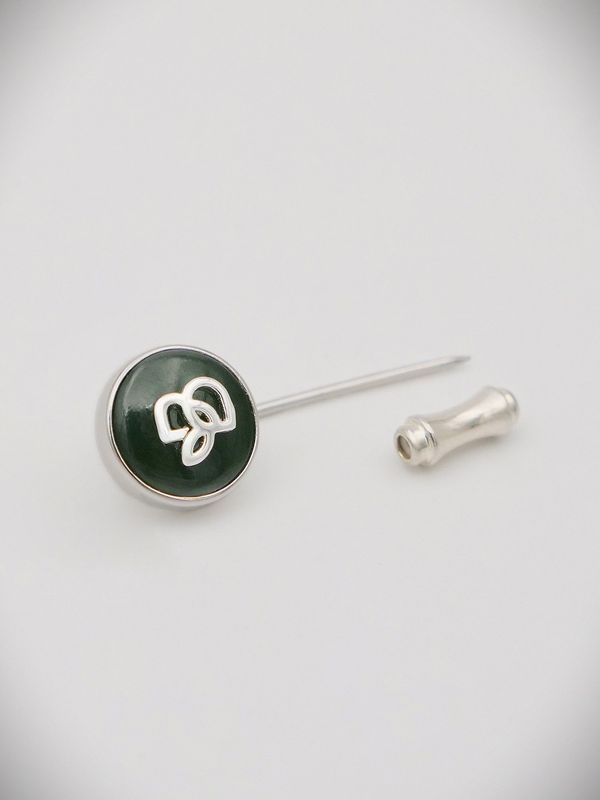 Moko Pounamu - BrainTree Lapel Pin Kahurangi and Sterling Silver BT1