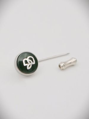 Moko Pounamu - BrainTree Lapel Pin Kahurangi and Sterling Silver BT1