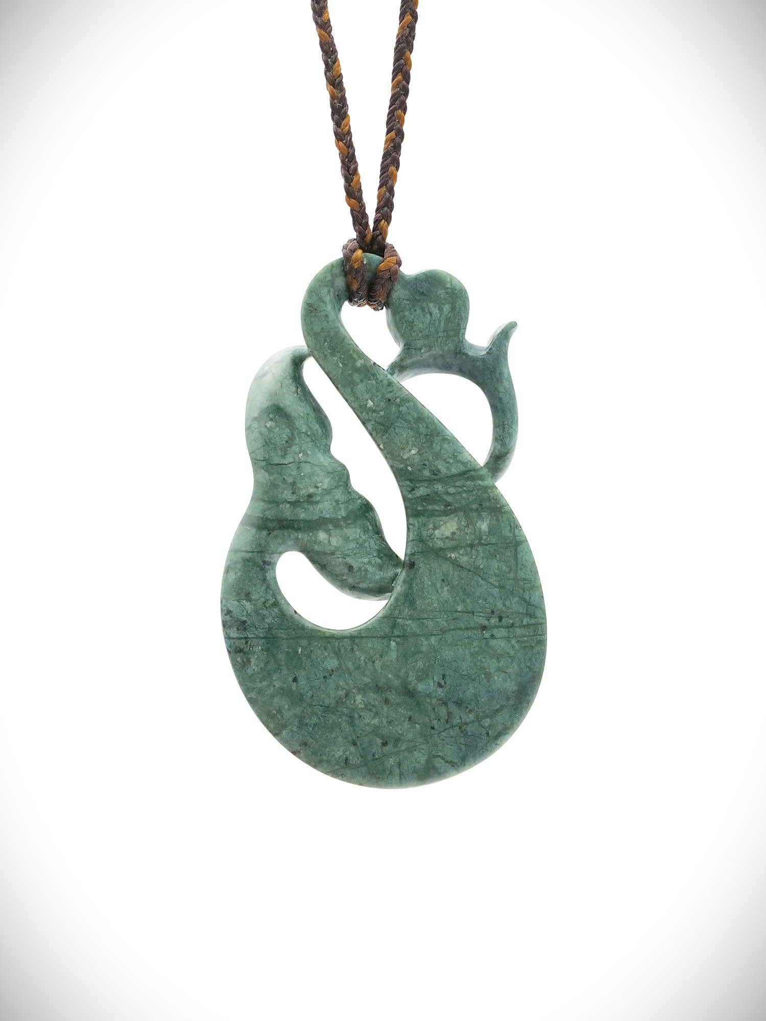 Moko Pounamu Manaia NZ Genuine (Nelson) Te Tau Ihu Blue Greenstone - Piwakawaka