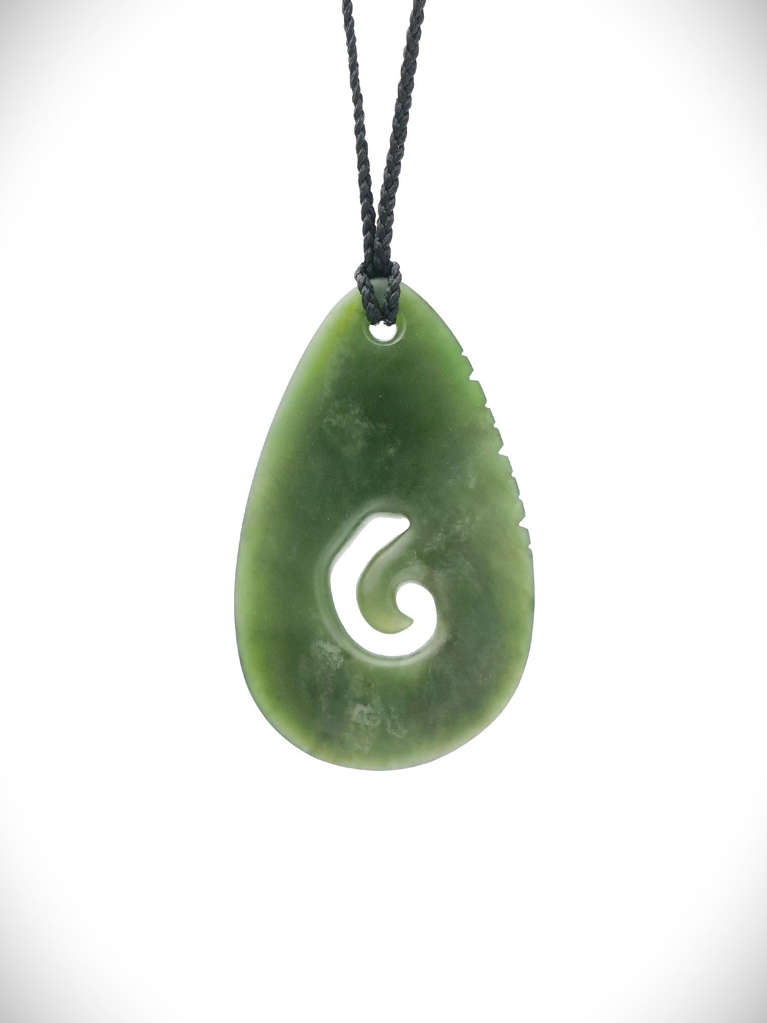 Moko Pounamu Roimata NZ Genuine Raukaraka Greenstone - Taiaha
