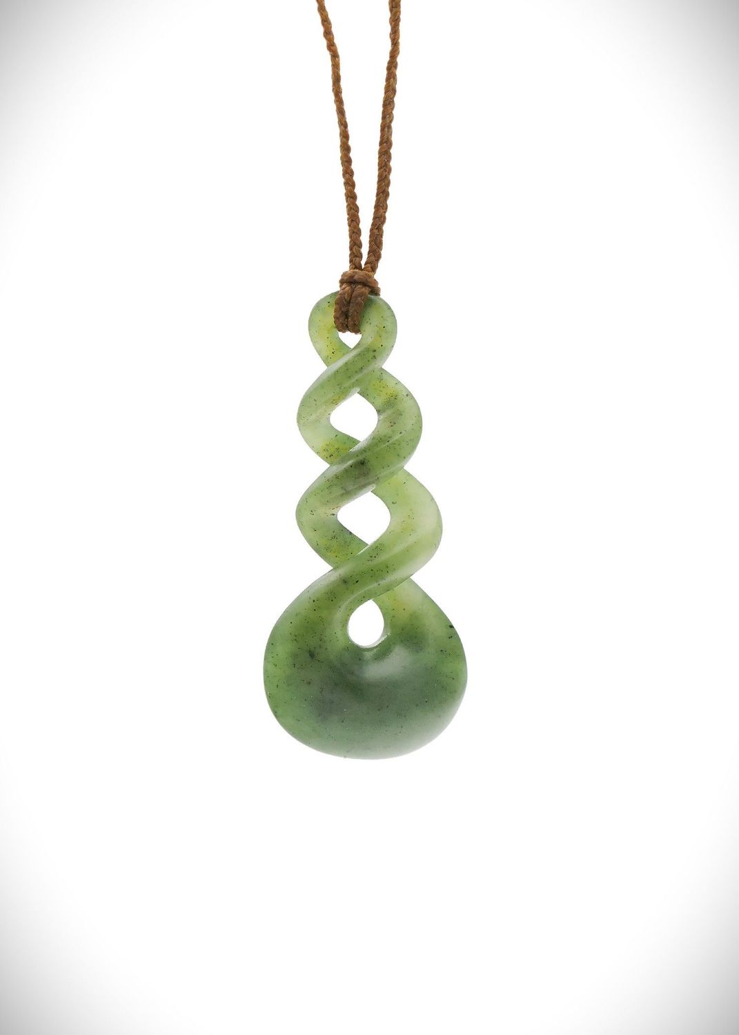 Moko Pounamu Double Pikorua NZ Genuine Totoweka Greenstone - Rewi