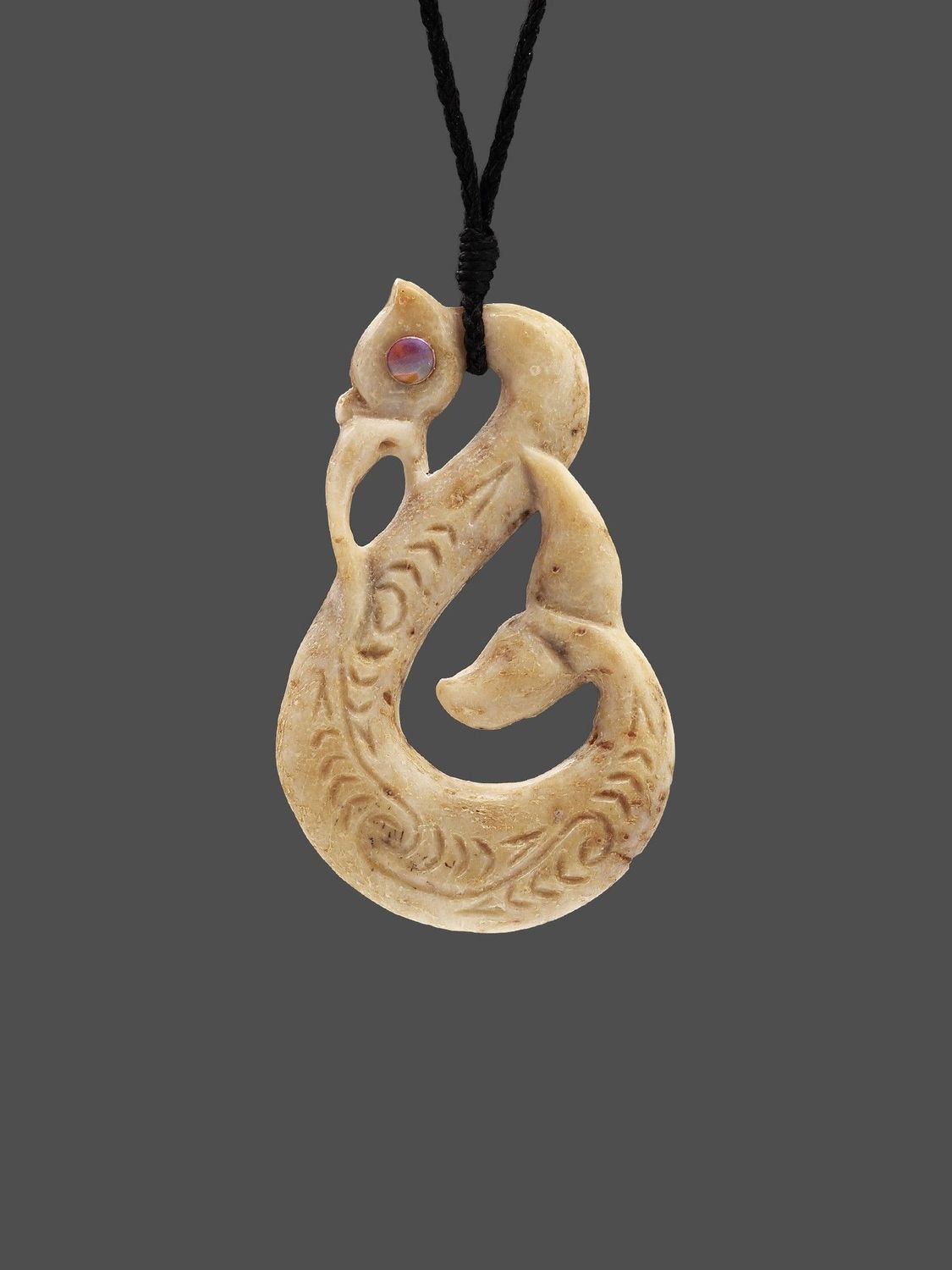 Moko Pounamu Manaia Genuine NZ Whale Bone - Kahawairahi SALE