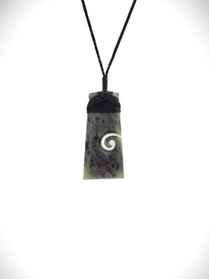 Moko Pounamu Toki with Koru NZ Genuine Hapopo Greenstone - Kamo Moko Pounamu Toki with Koru NZ Genuine Hapopo Greenstone - Kamo