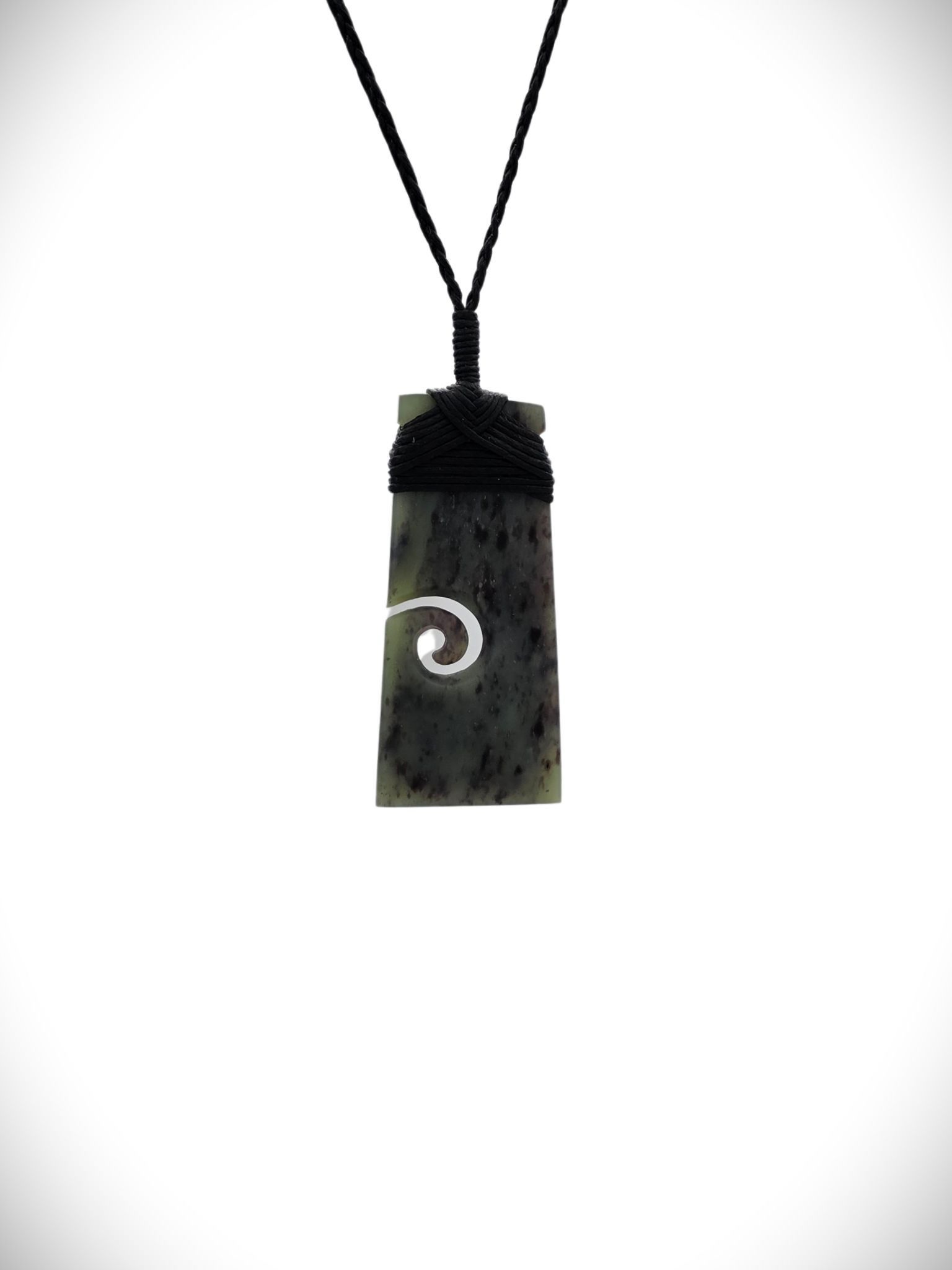 Moko Pounamu Toki with Koru NZ Genuine Hapopo Greenstone - Kamo