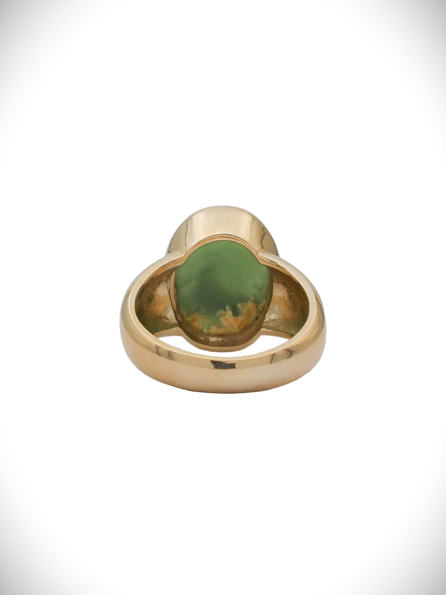 Moko Pounamu 9ct Gold & Genuine NZ Kahurangi Oval Ring