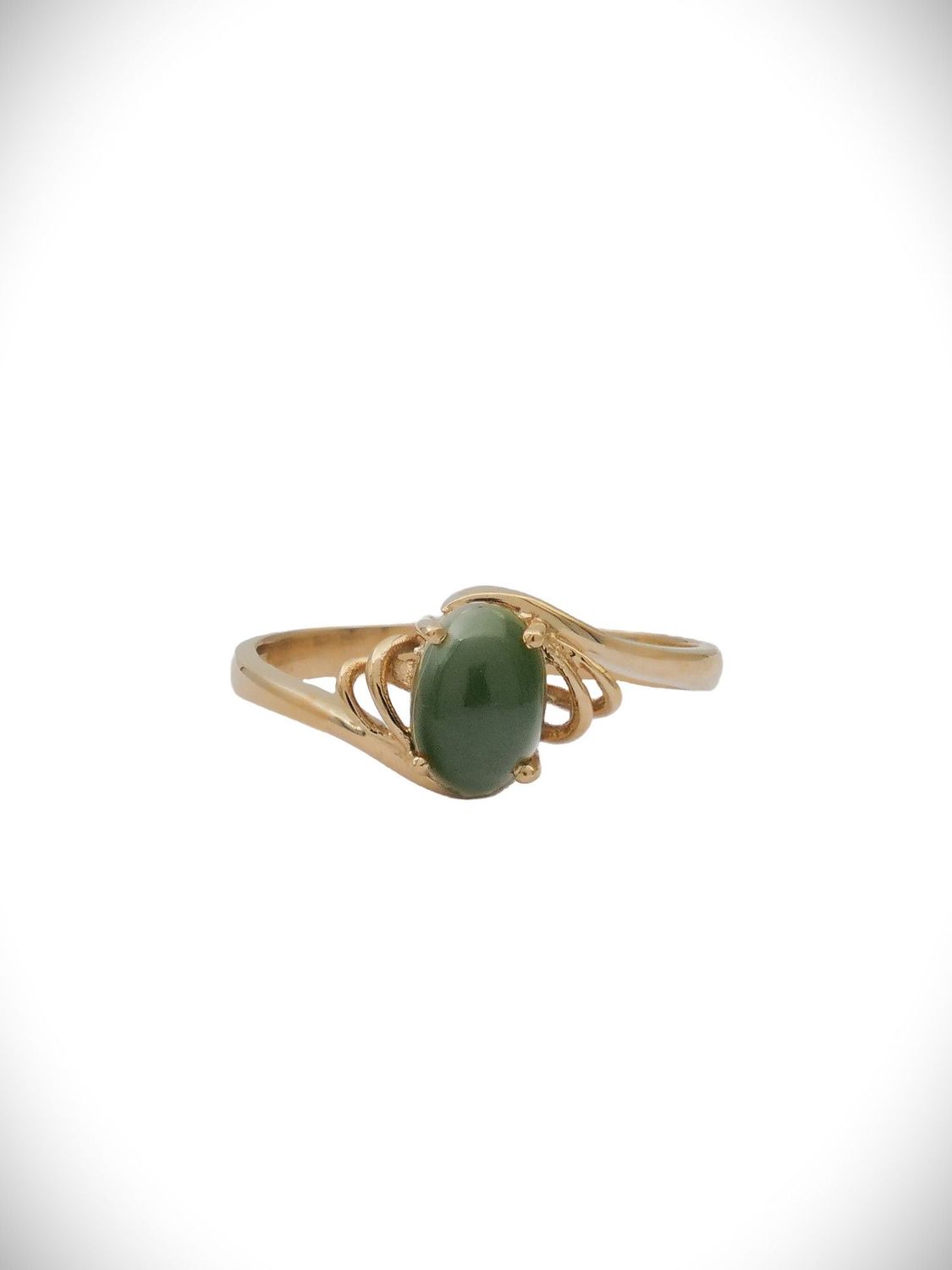 Moko Pounamu 9ct Gold & Kawakawa 9ct gold Ring Moko Pounamu 9ct Gold & Kawakawa 9ct gold Ring