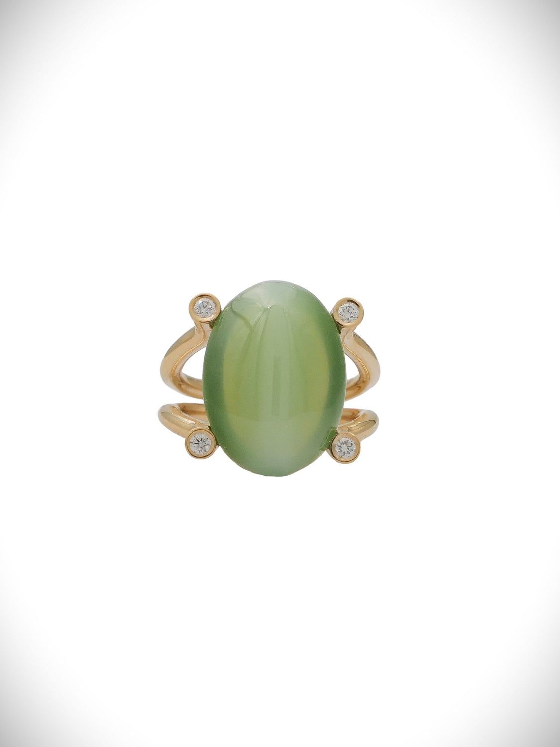 Moko Pounamu 9ct Gold and Diamond Inanga Unisex Oval Ring Moko Pounamu 9ct Gold and Diamond Inanga Unisex Oval Ring