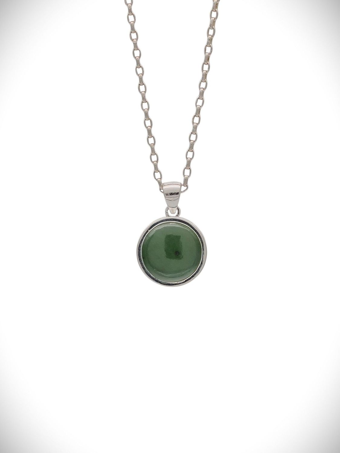 Moko Pounamu kawakawa and Sterling Silver Pendant - SS1 Moko Pounamu kawakawa and Sterling Silver Pendant - SS1