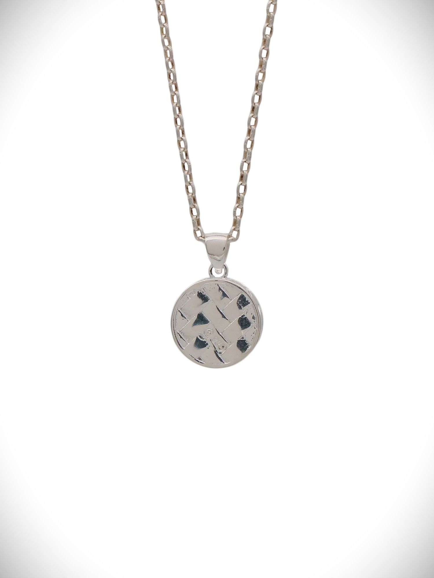 Moko Pounamu Genuine NZ Kawakawa and Sterling Silver Weave Pendant - WP1