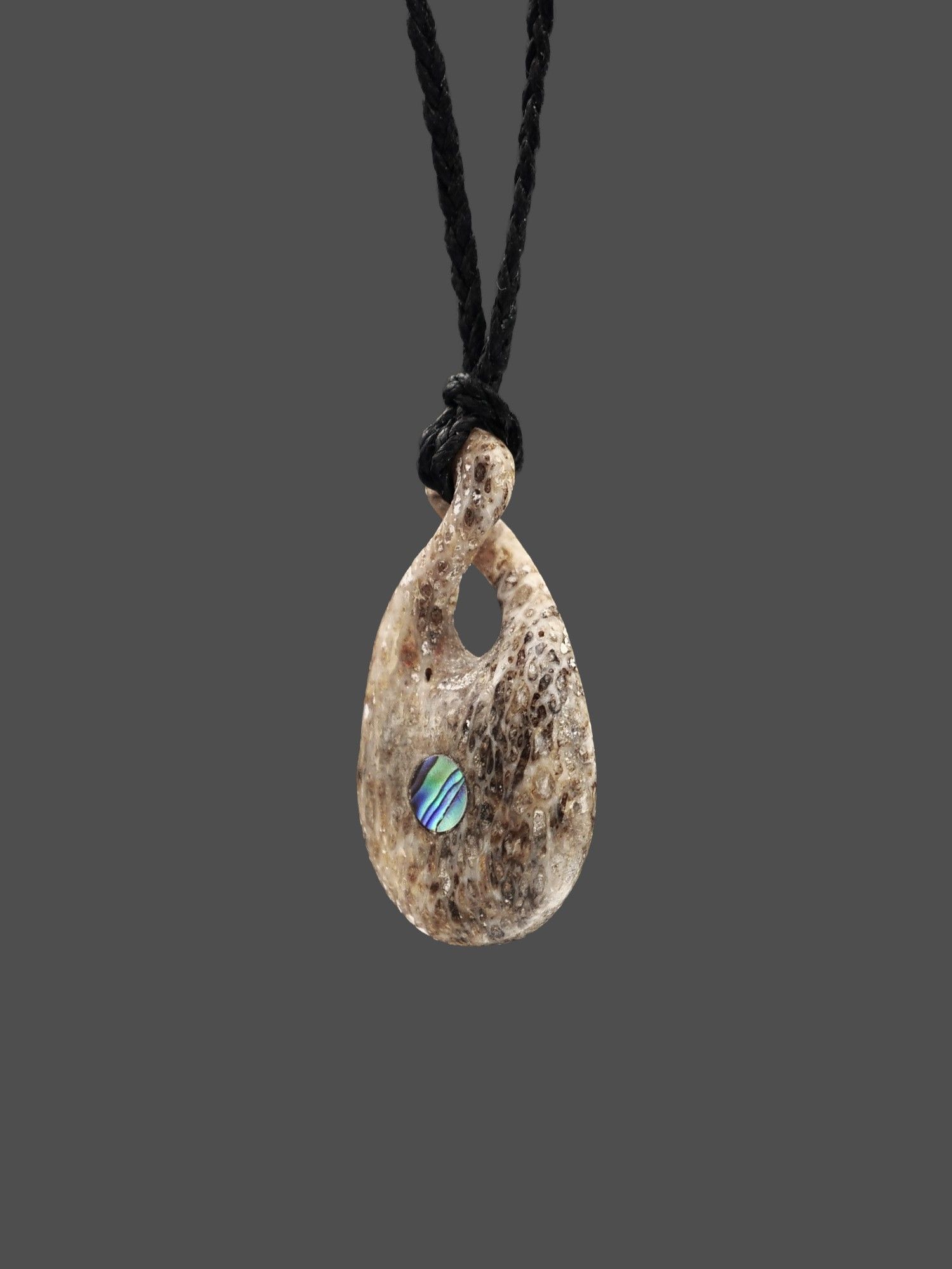 Moko Pounamu Pikorua Whale Bone Carving - Aorere SALE