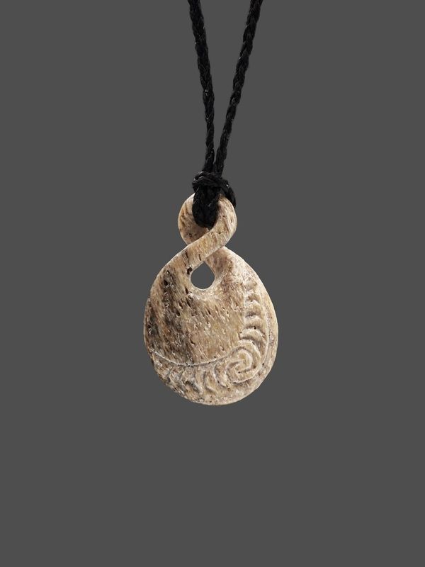 Moko Pounamu Pikorua Whale Bone Carving - Puhinui SALE Moko Pounamu Pikorua Whale Bone Carving - Puhinui SALE