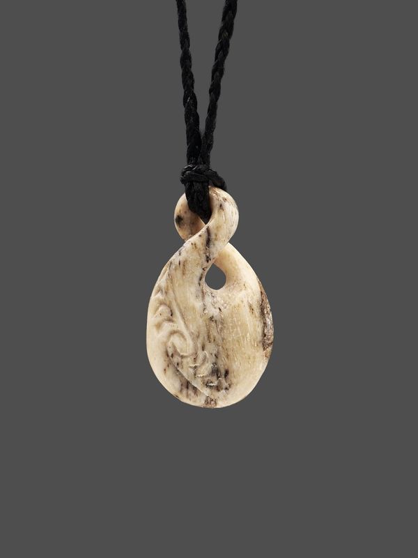Moko Pounamu Pikorua Whale Bone Carving - Mangere SALE Moko Pounamu Pikorua Whale Bone Carving - Mangere SALE
