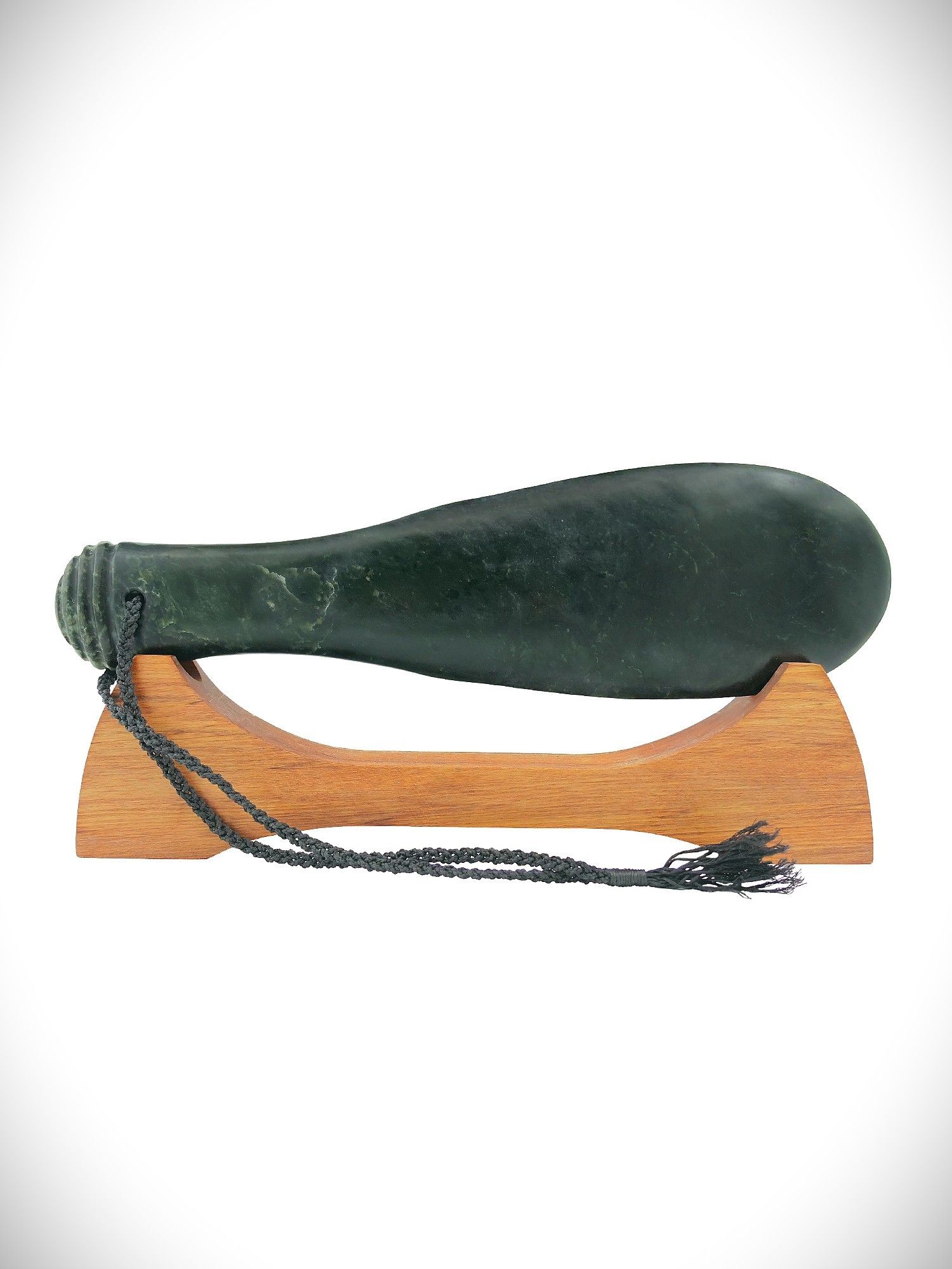 Moko Pounamu Mere Sculpture NZ Genuine Kawakawa Flower Pounamu - Otuataua