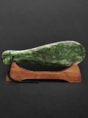 Moko Pounamu Mere Sculpture NZ Genuine Hapopo Pounamu - Ihumatao Moko Pounamu Mere Sculpture NZ Genuine Hapopo Pounamu - Ihumatao