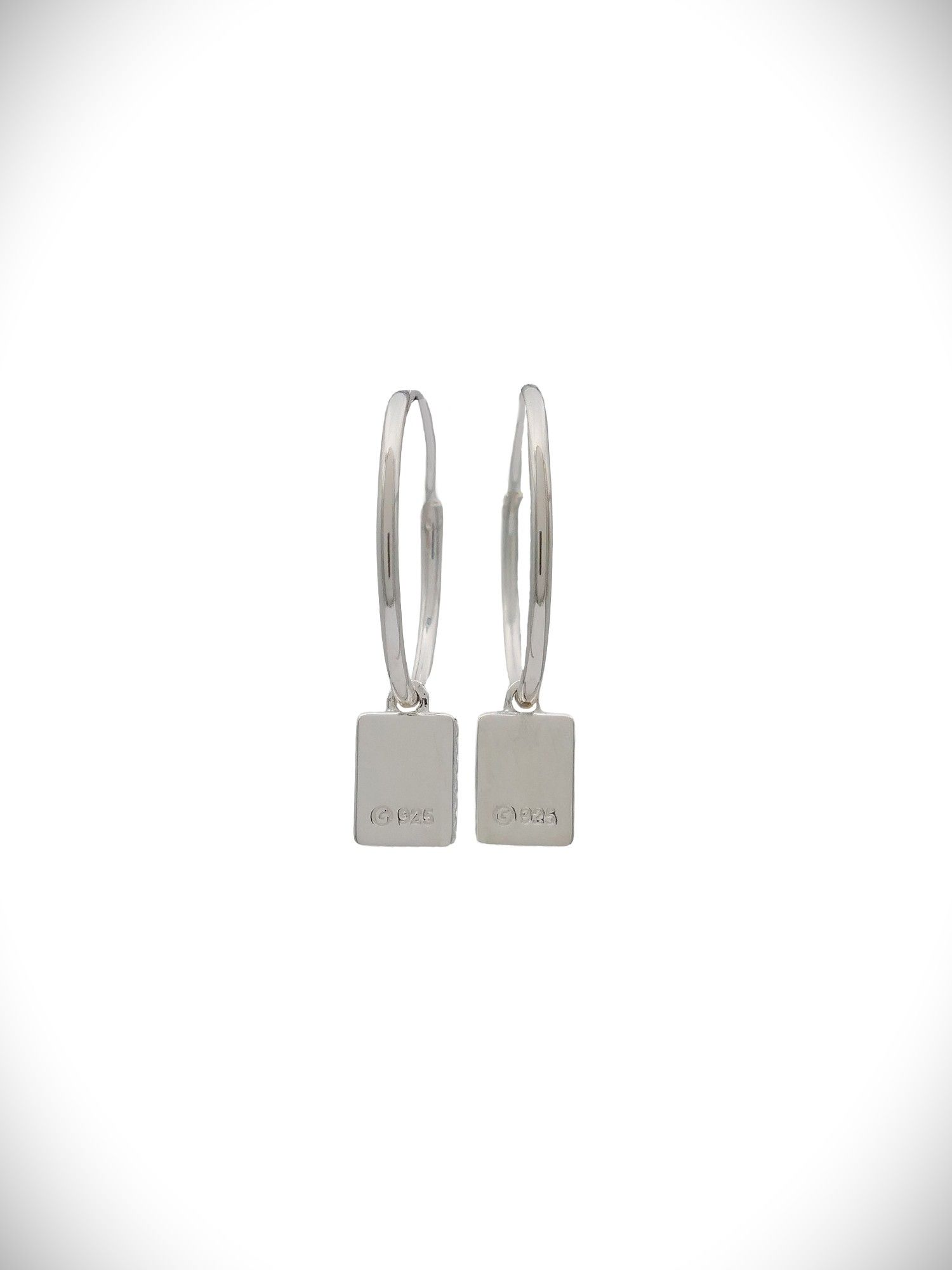 Moko Pounamu Genuine NZ Kawakawa & Sterling Silver Rectangle Earrings